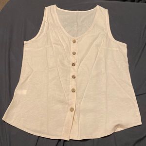 Light pink button up tank